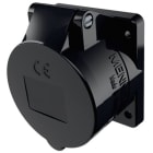 MENNEKES - CEE-Anbausteckdose TA schwarz 32A 5p 400V 6h IP44