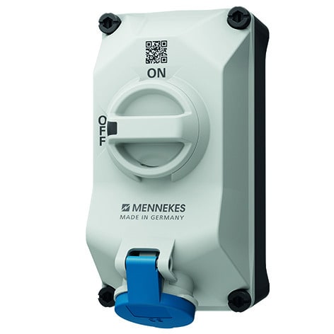 MENNEKES - DUO Wanddose abschaltbar 16A 3P 6h 230V IP44
