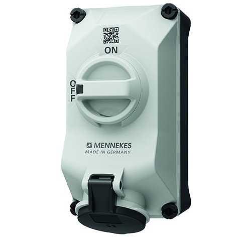 MENNEKES - DUO Wanddose abschaltbar 16A 5P 1h 500V IP44