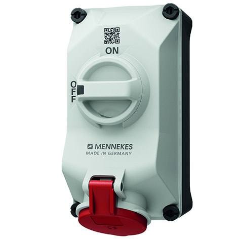 MENNEKES - DUO Wanddose abschaltbar 16A 5P 6h 400V IP44