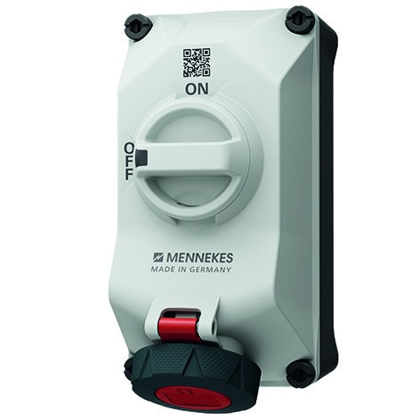 MENNEKES - DUO Wanddose abschaltbar 16A 4P 6h 400V IP67