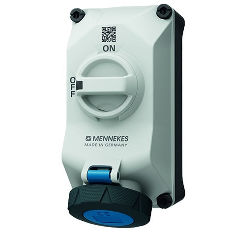 MENNEKES - DUO Wanddose abschaltbar 32A 3P 6h 230V IP67