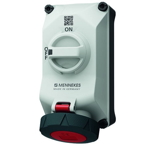 MENNEKES - DUO Wanddose abschaltbar 32A 5P 6h 400V IP67