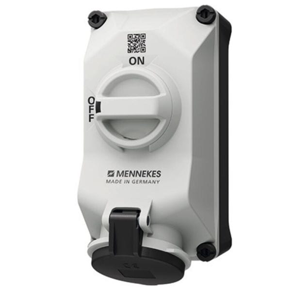 MENNEKES - DUO R Wanddose abschaltbar 32A 5P 7h 500V IP44 mit Hilfskontakt