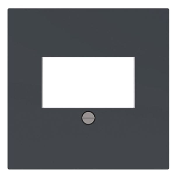 RUTENBECK - Zentralstück 55x55mm für 2fach Tragplatte anthrazitgrau