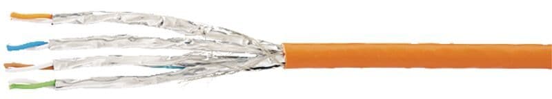 RUTENBECK - Cat.7 Datenkabel (Trommel) AWG23, flammwidrig, halogenfrei, orange