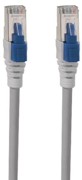 RUTENBECK - Patchkabel verriegelbar Cat.6A 10m grau (ähnlich RAL 7035)