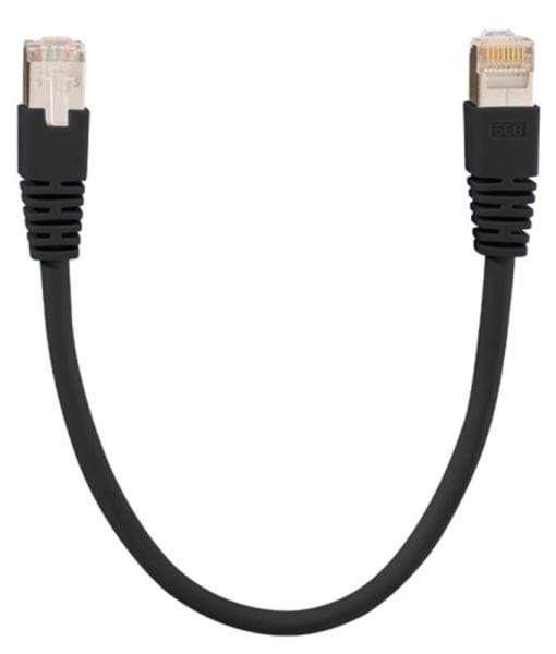 RUTENBECK - Patchkabel, 10GB, ungeschirmt 6kV, 2m, schwarz