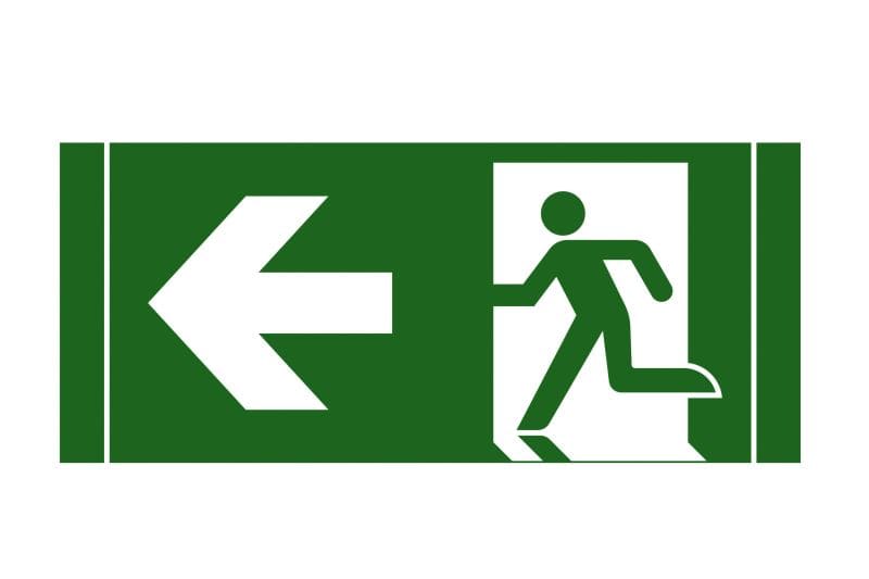 SCHUCH - Normpiktogramm Notausgang links