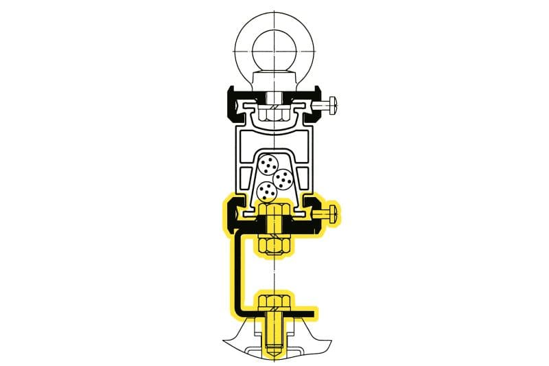 SCHUCH - Leuchtenaufhängung komplett TRSEL (1 Set = 1 Paar)