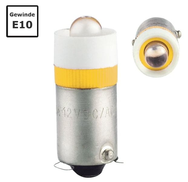 SIRENA - LED S 24 V AC/DC, 21 mA, E10, gelb widerstandsfest gegen Vibrationen