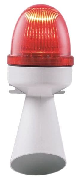 SIRENA - SLEM MULTI LED-SMD + akustik, rot, 24V, AC, IP43