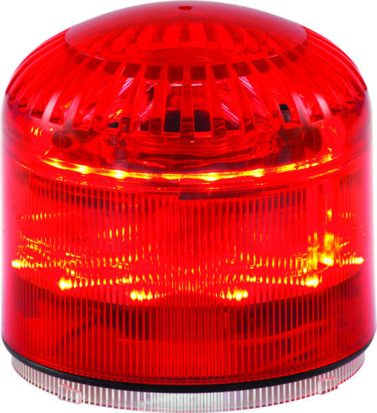 SIRENA - SIR-E LED MAX blink/dauer + akustik, rot, IP65, 115 dB