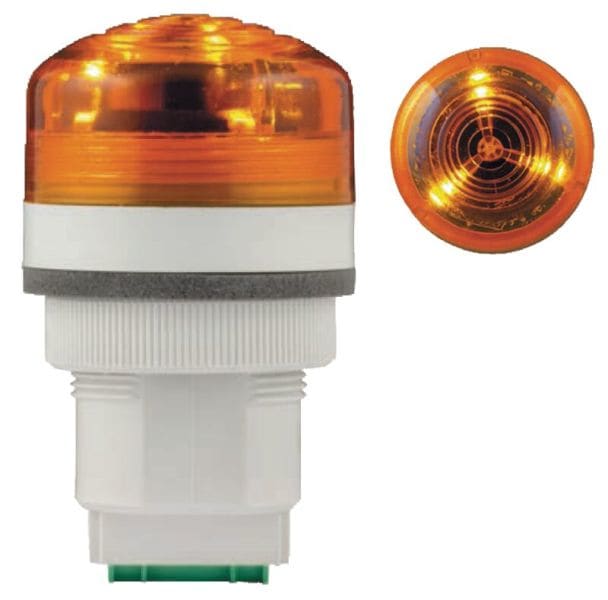 SIRENA - P40A LED PIEZO blink/dauer/akust. orange, 12-24V ACDC, IP65