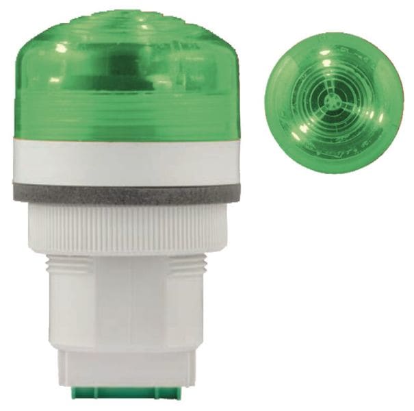 SIRENA - P40A LED PIEZO blink/dauer/akust. grün, 12-24V ACDC, IP65