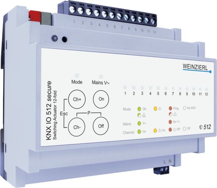 WEINZIERL - KNX Schaltaktor 12-fach IO 512 secure