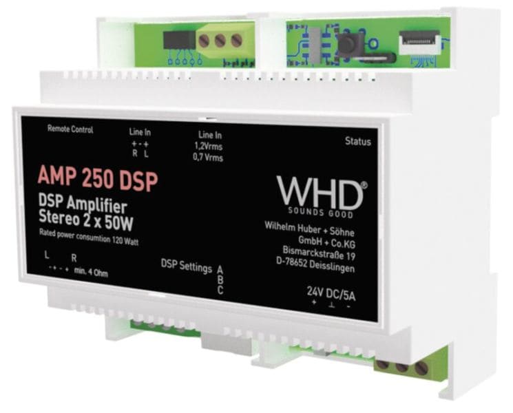 WHD - AMP 250 REG Stereo-Audioverstärker DSP grau 2x50W/4Ohm
