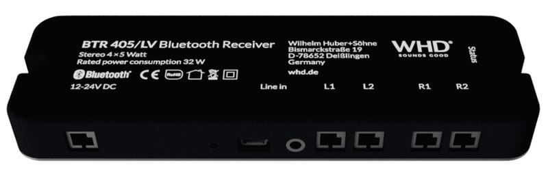 WHD - BTR405LV BT-Receiver 12-24V mit Line-In, 2x10W/4Ohm