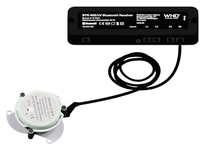 WHD - BTR405LVSET BT-Receiver 12-24V Set mit 1x BTR 405 LV, 2x Exciter X 32-4