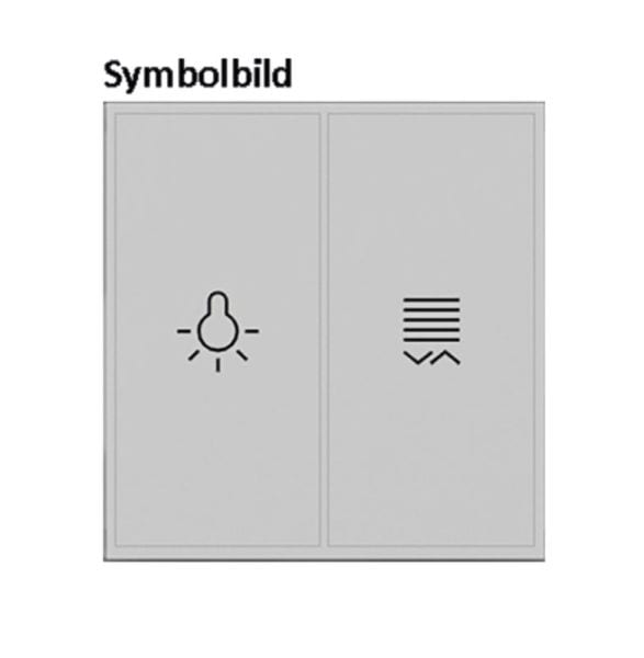 BERKER - KNX S.1/B.x Tasten f TS-GM 1-fach polarweiß glänzend bedruckt