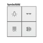 BERKER - KNX Q.x Tasten f. TS-GM 4-fach polarweiß matt bedruckt