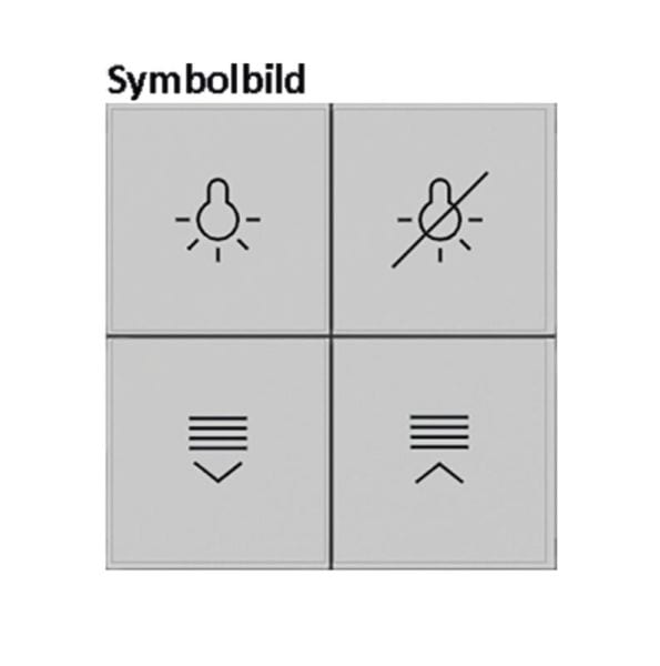 BERKER - KNX S.1/B.x Tasten f TS-GM 4-fach polarweiß glänzend bedruckt