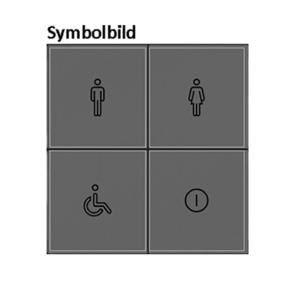 BERKER - KNX S.1/B.x Tasten f TS-GM 4-fach anthrazit matt hinterleuchtet