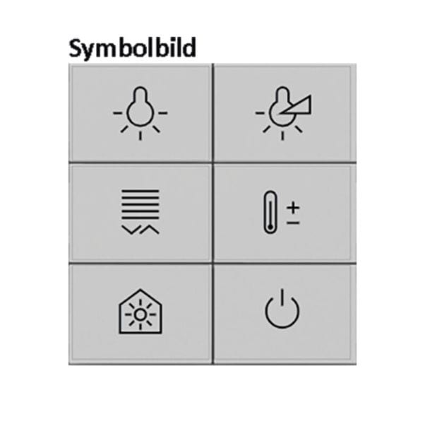 BERKER - KNX S.1/B.x Tasten f TS-GM 6-fach polarweiß glänzend bedruckt
