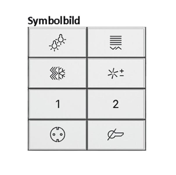BERKER - KNX Q.x Tasten f. TS-GM 8-fach polarweiß matt hinterleuchtet