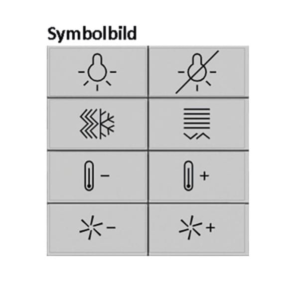 BERKER - KNX S.1/B.x Tasten f TS-GM 8-fach polarweiß glänzend hinterleuchtet