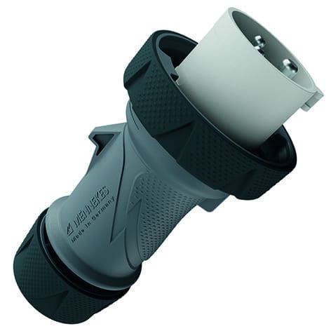 MENNEKES - Stecker PowerTOP Xtra R HW/VN 16A 3p 1h 50-500V IP67/IP69 ErgoCONTACT