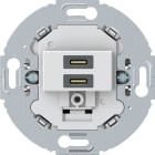 BERKER - BERKER USB-C-Ladesteckdose 230 V, 2-fachPD20W, mit Tragring rund polarweiß matt