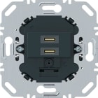 BERKER - BERKER USB-C-Ladesteckdose 230 V, 2-fachPD20W, mit Tragring eckig anthrazit matt