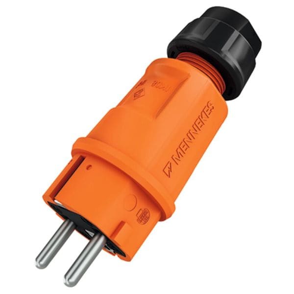 MENNEKES - Schuko-Stecker orange 16A 2p+E 230V IP54