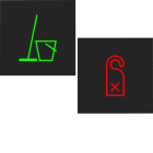 HAGER - A.x/C.x Folien 2 Symbole Rot/Grün für LED-Signallicht-Einsatz