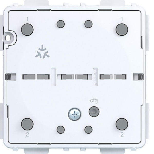 HAGER - A.x/C.x Wandsender Matter, 1fach vernetzbar mit Batterie, AP