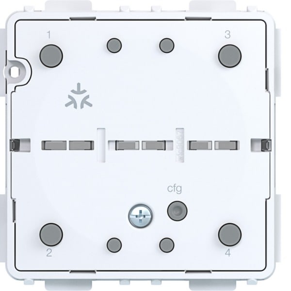 HAGER - A.x/C.x Wandsender Matter, 2fach vernetzbar mit Batterie, AP