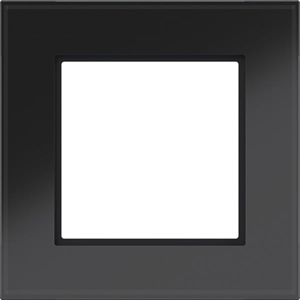HAGER - A.8 Rahmen 1fach Glas, nachtschwarz glänzend