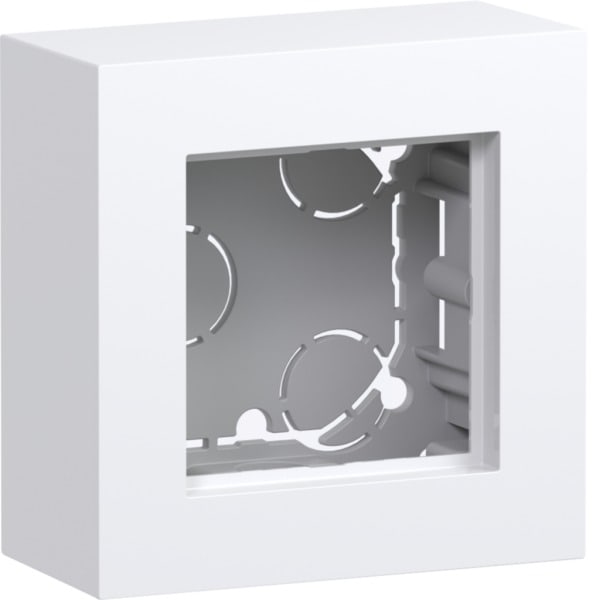 HAGER - A.8 Gehäuse 1fach flache Ausführung, lichtweiß glänzend, AP