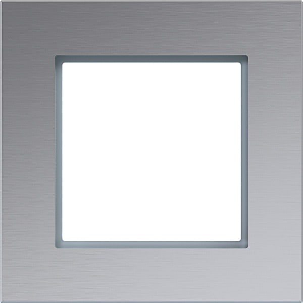 HAGER - A.8 LED-Rahmen 1fach alu matt, Aluminium gebürstet