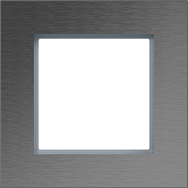 HAGER - A.8 LED-Rahmen 1fach edelstahl matt, Metall gebürstet