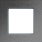 HAGER - A.8 LED-Rahmen 1fach edelstahl matt, Metall gebürstet