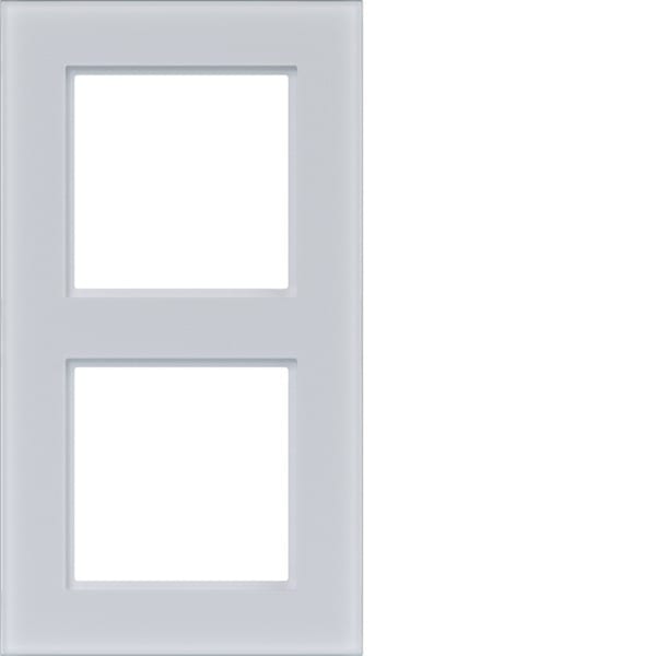 HAGER - A.8 Rahmen 2fach Glas, lichtweiß matt