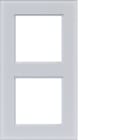 HAGER - A.8 Rahmen 2fach Glas, lichtweiß matt