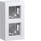 HAGER - A.8 Gehäuse 2fach hohe Ausführung, lichtweiß matt, AP
