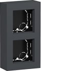 HAGER - A.8 Gehäuse 2fach flache Ausführung, anthrazit matt, lack., AP