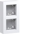 HAGER - A.8 Gehäuse 2fach flache Ausführung, lichtweiß glänzend, AP