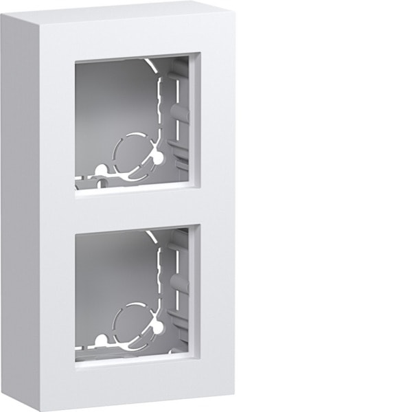 HAGER - A.8 Gehäuse 2fach flache Ausführung, lichtweiß matt, AP