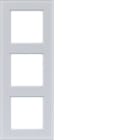 HAGER - A.8 Rahmen 3fach Glas, lichtweiß matt