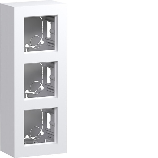 HAGER - A.8 Gehäuse 3fach hohe Ausführung, lichtweiß matt, AP
